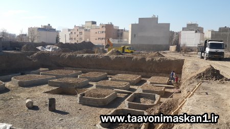 عملیات سفت کاری و نازک کاری پروژه میلاد5